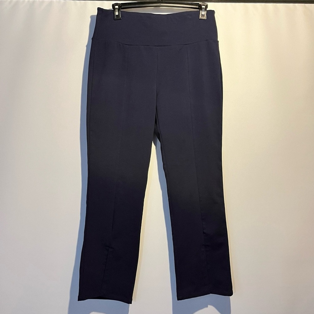 Ruby Ribbon Split Ankle Leggings, Black, Size Large